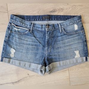 Koral Distressed Denim Shorts, Size 30